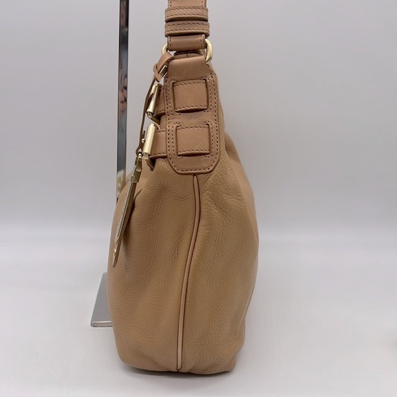 Cole Haan Avery Large Leather Hobo Shoulder Bag Tan Gold - Picture 6 of 16